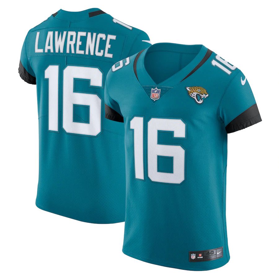 Men Jacksonville Jaguars #16 Trevor Lawrence Nike Teal Vapor Elite NFL Jersey->jacksonville jaguars->NFL Jersey